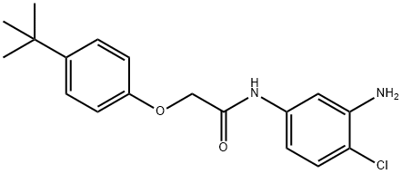 N-(3-AMINO-4-CHLOROPHENYL)-2-[4-(TERT-BUTYL)-PHENOXY]ACETAMIDE, 1020055-38-2, 结构式