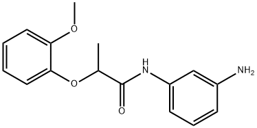 N-(3-AMINOPHENYL)-2-(2-METHOXYPHENOXY)PROPANAMIDE, 954252-67-6, 结构式