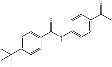 4-叔丁基-N-(4-乙酰苯基)苯甲酰胺, 301157-92-6, 结构式