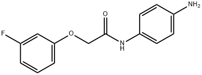 N-(4-アミノフェニル)-2-(3-フルオロフェノキシ)アセトアミド 化学構造式