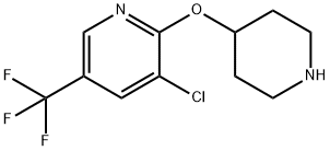 3-chloro-5-(trifluoromethyl)-2-pyridinyl 4-piperidinyl ether 化学構造式