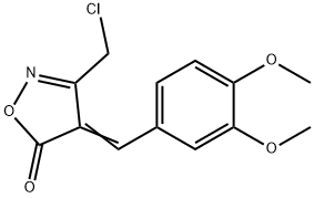 (4E)-3-(chloromethyl)-4-(3,4-dimethoxybenzylidene)isoxazol-5(4H)-one Struktur