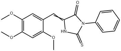 (5E)-2-mercapto-3-phenyl-5-(2,4,5-trimethoxybenzylidene)-3,5-dihydro-4H-imidazol-4-one Structure