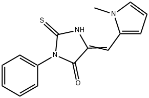 (5E)-2-mercapto-5-[(1-methyl-1H-pyrrol-2-yl)methylene]-3-phenyl-3,5-dihydro-4H-imidazol-4-one|