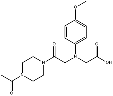 [[2-(4-acetylpiperazin-1-yl)-2-oxoethyl](4-methoxyphenyl)amino]acetic acid Structure