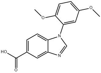 1-(2,5-dimethoxyphenyl)-1H-benzimidazole-5-carboxylic acid Structure