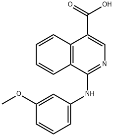 1-[(3-methoxyphenyl)amino]isoquinoline-4-carboxylic acid|1-[(3-甲氧苯基)氨基]-4-异喹啉羧酸