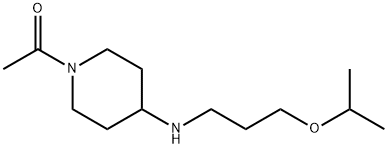 1-acetyl-N-(3-isopropoxypropyl)piperidin-4-amine Struktur