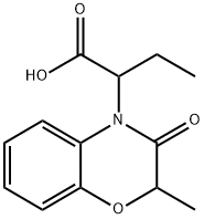 2-(2-メチル-3-オキソ-2,3-ジヒドロ-4H-1,4-ベンゾキサジン-4-イル)ブタン酸 化学構造式