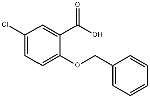 2-(ベンジルオキシ)-5-クロロ安息香酸 化学構造式