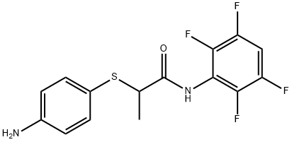 2-[(4-aminophenyl)thio]-N-(2,3,5,6-tetrafluorophenyl)propanamide Structure