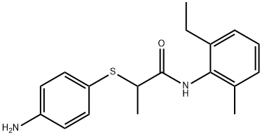 2-[(4-aminophenyl)thio]-N-(2-ethyl-6-methylphenyl)propanamide Structure