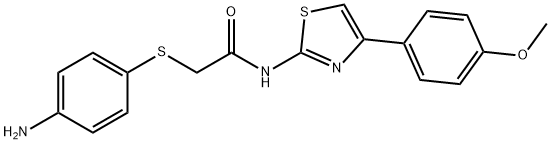 2-[(4-aminophenyl)thio]-N-[4-(4-methoxyphenyl)-1,3-thiazol-2-yl]acetamide Structure