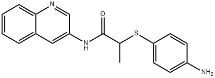 2-[(4-aminophenyl)thio]-N-quinolin-3-ylpropanamide Structure