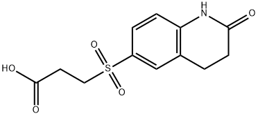 3-[(2-オキソ-1,2,3,4-テトラヒドロキノリン-6-イル)-スルホニル]プロパン酸 化学構造式