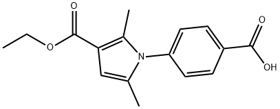 4-[3-(ethoxycarbonyl)-2,5-dimethyl-1H-pyrrol-1-yl]benzoic acid Structure