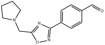 4-[5-(pyrrolidin-1-ylmethyl)-1,2,4-oxadiazol-3-yl]benzaldehyde Struktur