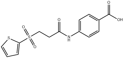 4-{[3-(チエン-2-イルスルホニル)プロパノイル]アミノ}-安息香酸 化学構造式
