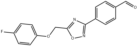4-{5-[(4-fluorophenoxy)methyl]-1,2,4-oxadiazol-3-yl}benzaldehyde Struktur