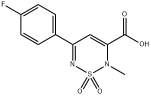 5-(4-fluorophenyl)-2-methyl-2H-1,2,6-thiadiazine-3-carboxylic acid 1,1-dioxide Structure