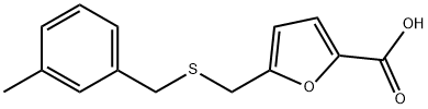 5-{[(3-methylbenzyl)thio]methyl}-2-furoic acid Structure