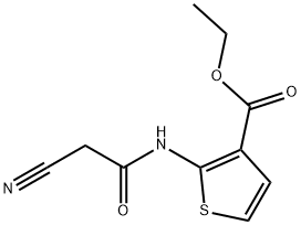 ethyl 2-[(cyanoacetyl)amino]thiophene-3-carboxylate 化学構造式