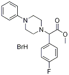 methyl (4-fluorophenyl)(4-phenylpiperazin-1-yl)acetate hydrobromide Structure