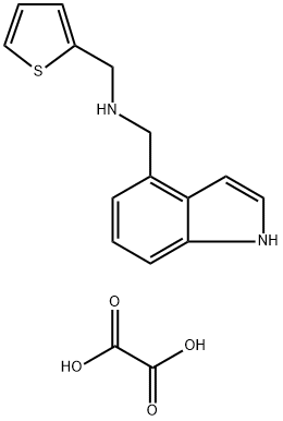 N-(1H-indol-4-ylmethyl)-N-(thien-2-ylmethyl)amine oxalate Structure