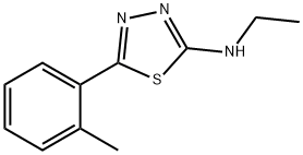 N-ethyl-5-(2-methylphenyl)-1,3,4-thiadiazol-2-amine Structure