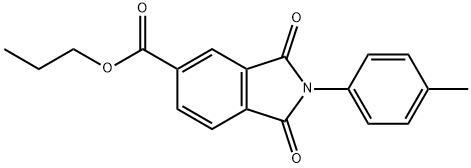 propyl 2-(4-methylphenyl)-1,3-dioxoisoindoline-5-carboxylate Structure