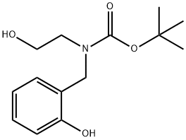 tert-butyl (2-hydroxybenzyl)(2-hydroxyethyl)carbamate Structure
