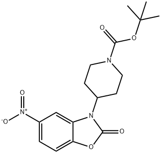 tert-butyl 4-(5-nitro-2-oxo-1,3-benzoxazol-3(2H)-yl)piperidine-1-carboxylate Structure