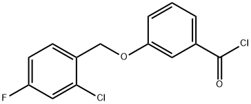 3-[(2-氯-4-氟苄基)氧基]苯甲酰氯,1160250-70-3,结构式
