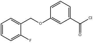3-[(2-fluorobenzyl)oxy]benzoyl chloride Struktur