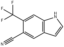 6-(Trifluoromethyl)-1H-indole-5-carbonitrile Structure
