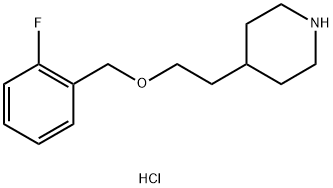 4-{2-[(2-Fluorobenzyl)oxy]ethyl}piperidinehydrochloride Struktur
