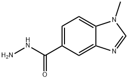 1-Methyl-1H-1,3-benzimidazole-5-carbohydrazide 化学構造式