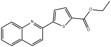 5-(2-キノリニル)-2-チオフェンカルボン酸エチル 化学構造式