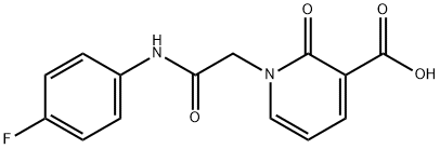 1-[(4-Fluoro-phenylcarbamoyl)-methyl]-2-oxo-1,2-dihydro-pyridine-3-carboxylic acid Structure