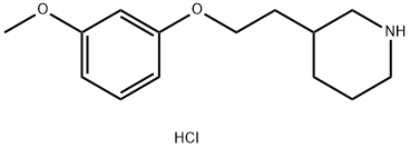 3-Methoxyphenyl 2-(3-piperidinyl)ethyl etherhydrochloride 化学構造式