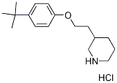 3-{2-[4-(tert-Butyl)phenoxy]ethyl}piperidinehydrochloride Struktur