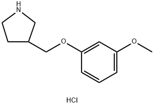 3-[(3-Methoxyphenoxy)methyl]pyrrolidinehydrochloride Struktur