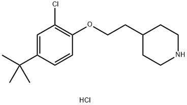 4-{2-[4-(tert-Butyl)-2-chlorophenoxy]-ethyl}piperidine hydrochloride Struktur