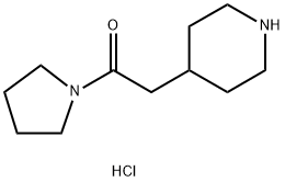 2-(哌啶-4-基)-1-(吡咯烷-1-基)乙烷-1-酮盐酸, 1172096-32-0, 结构式
