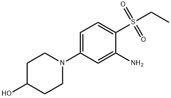 1-[3-Amino-4-(ethylsulfonyl)phenyl]-4-piperidinol Struktur