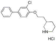 3-{2-[(3-Chloro[1,1'-biphenyl]-4-yl)oxy]-ethyl}piperidine hydrochloride Structure