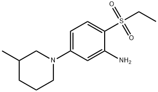 2-(Ethylsulfonyl)-5-(3-methyl-1-piperidinyl)-aniline Structure