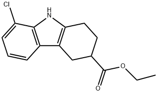 8-クロロ-2,3,4,9-テトラヒドロ-1H-カルバゾール-3-カルボン酸エチル 化学構造式