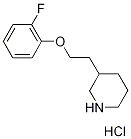 3-[2-(2-Fluorophenoxy)ethyl]piperidinehydrochloride Struktur