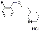 3-{2-[(2-Fluorobenzyl)oxy]ethyl}piperidinehydrochloride Struktur